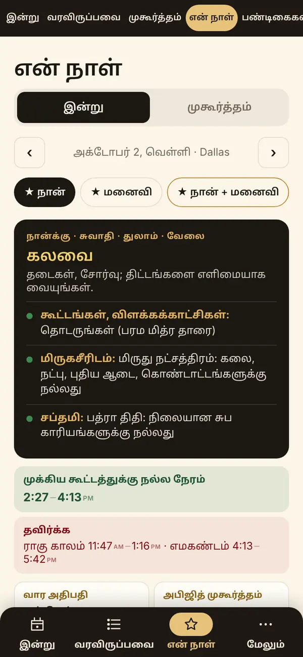 உங்கள் தனிப்பட்ட நாள்